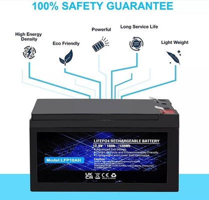 batterie de phosphate de lithium de 12.8V 10Ah construite dans la batterie rechargeable LiFePO4