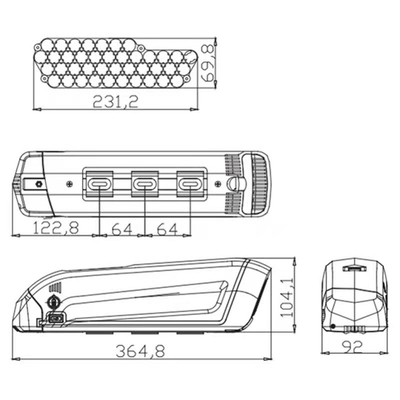 Batterie au lithium-ion SSE-074 48V Batterie au lithium-ion 13S3P / 10S4P 7.8Ah