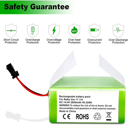 Batterie au lithium pour aspirateur RoboVac 11S 15C 15T 14.4V 2800mAh Batterie Li Ion