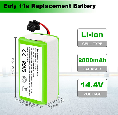 Batterie au lithium pour aspirateur RoboVac 11S 15C 15T 14.4V 2800mAh Batterie Li Ion