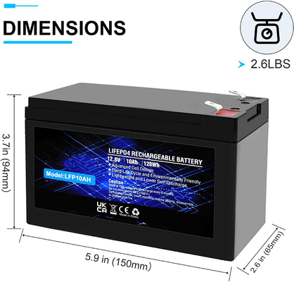 Batterie rechargeable au phosphate de lithium LFP Batterie LiFePO4 12,8 V 100 Ah