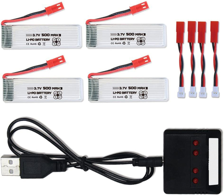 Batterie Lipo de la batterie 3.7v 500mah de polymère de lithium d'U818A U817 avec le chargeur X4