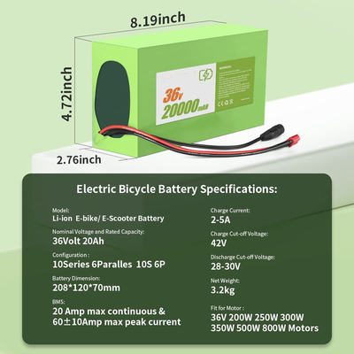 vélo de 48V 8Ah E/paquet de batterie d'ion du lithium 36V 15A pour des appareils ménagers