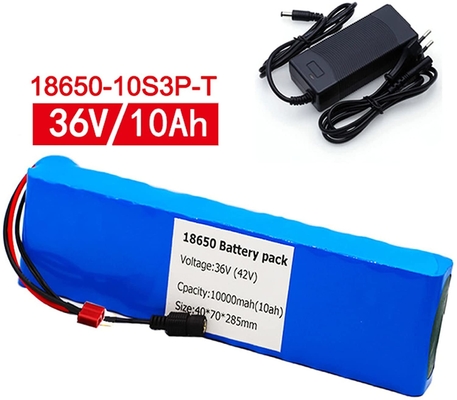 Batterie au lithium-ion de voiture électrique BMS 10AH de paquet de batterie au lithium de 36V 18650