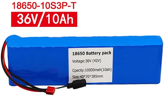 Batterie au lithium-ion de voiture électrique BMS 10AH de paquet de batterie au lithium de 36V 18650