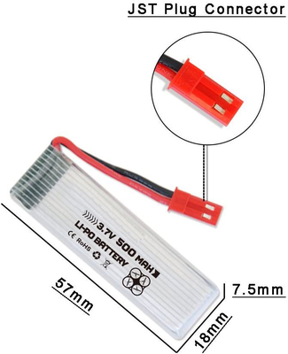 U817A Batterie Lithium Polymère 500mah 3.7v Lipo Batterie Rechargeable RC