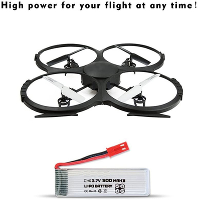 U817A Batterie Lithium Polymère 500mah 3.7v Lipo Batterie Rechargeable RC