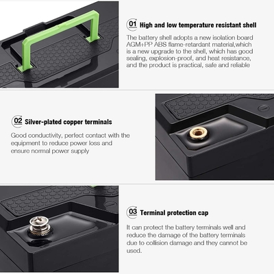 Cycle profond IP67 de batterie d'ion de lithium de la batterie LiFePO4 de phosphate de lithium 20ah 12v